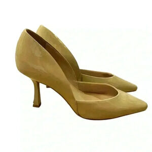 Vince Camuto Karala Beige Leather Mid Heel Pointed Toe Pump Choose 9.5M